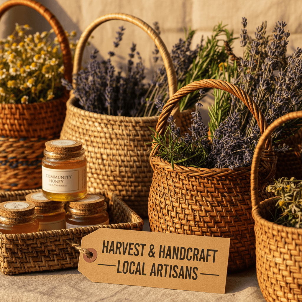 Close-up of sustainable product created by community members